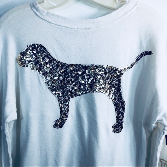 Victorias Secret PINK Bling dog long sleeve shirt - Picture 7 of 7